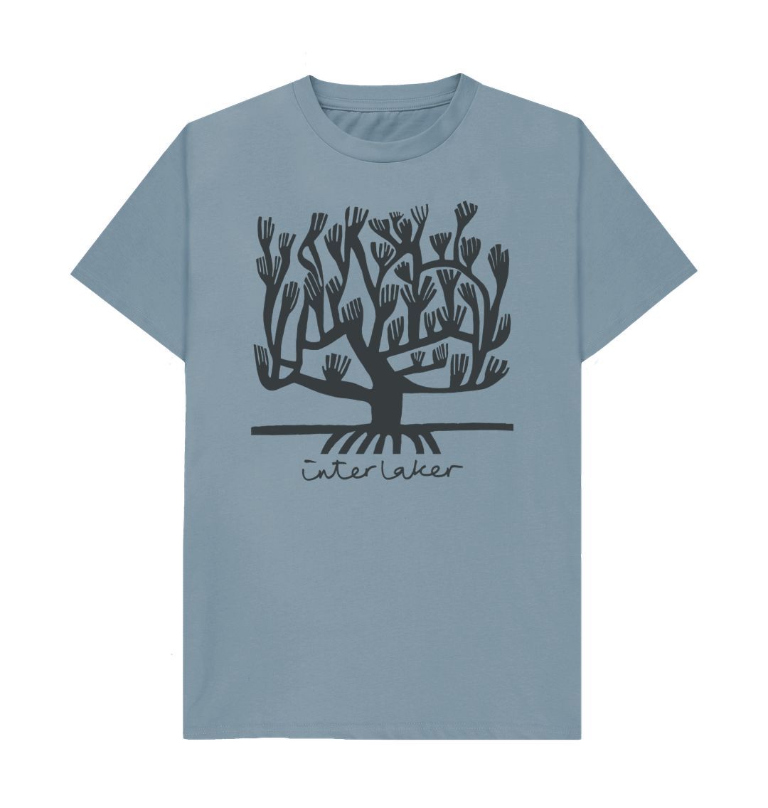 Stone Blue Interlaker - 'Roots' T-Shirt (Dark Print)