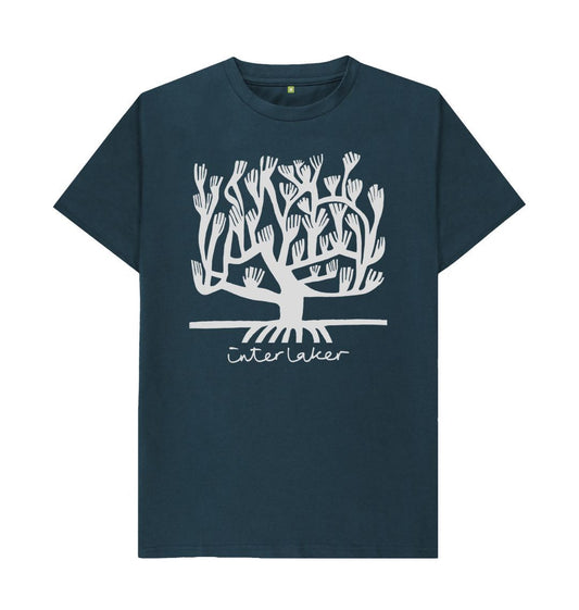 Denim Blue Interlaker - 'Roots' T-Shirt (Light Print)